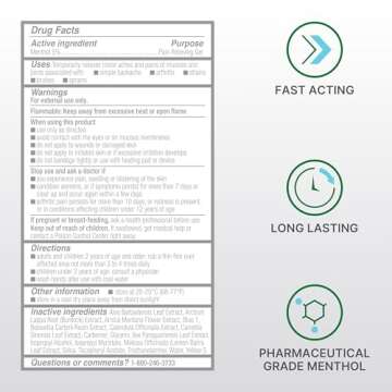 Biofreeze Cooling Pain Relief Gel - Fast Action 3-Pack 4oz