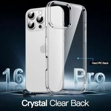 JETech Clear Shockproof Case for iPhone 16 Pro