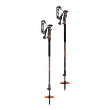 LEKI Helicon Lite Aluminum Adjustable Lightweight Ski Poles for Backcountry Skiing & Snowboarding - ...