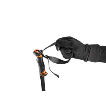 LEKI Helicon Lite Aluminum Adjustable Lightweight Ski Poles for Backcountry Skiing & Snowboarding - Dark Anthracite-Neonorange-Black - 110-145 cm