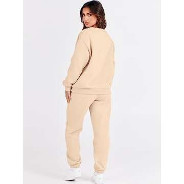 ANRABESS Women's Two Piece Outfits Lounge Set Long Sleeve Crewneck Sweatshirt Jogger Pants Tracksuit Sweatsuit 2024 Fall Sets