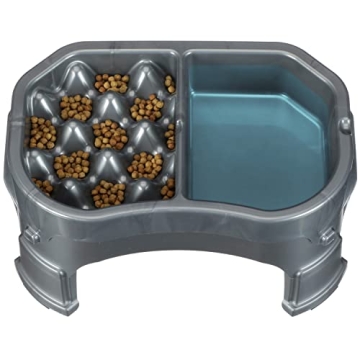 Neater Pet Brands – Neater Raised Slow Feeder Dog Bowl – Elevated and Adjustable Food Height - (...