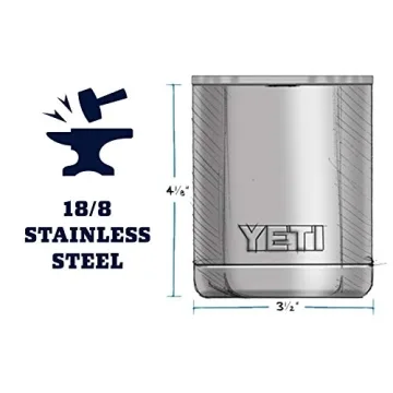 YETI Rambler 10 oz Lowball, Vacuum Insulated, Stainless Steel with Standard Lid, Black