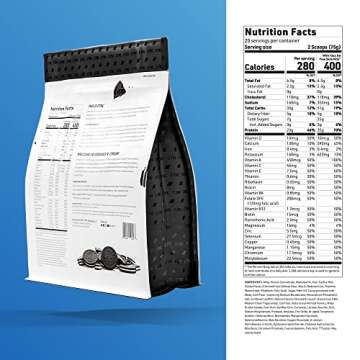 CTRL Protein Powder Meal Replacement Shake – Real Cookie Pieces, Cookies N’ Cream - Nutrient Pac...