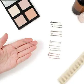 Heliums Mini Bobby Pins - Ash Blonde - 40 Pack, 1.5 Inch Small Hair Pins For Thin Hair & Kids