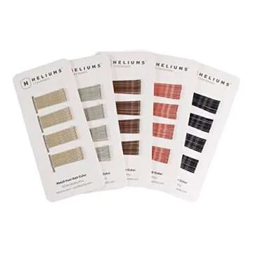 Heliums Mini Bobby Pins - Ash Blonde - 40 Pack, 1.5 Inch Small Hair Pins For Thin Hair & Kids
