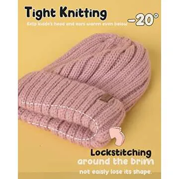 FURTALK Kids Winter Hat Toddler Knitted Pom Beanie Hat Cotton Lined Faux Fur Pom Pom Cap Baby Girls ...