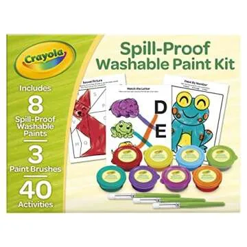 Crayola Spill Proof Paint Set - Mess-Free Art for Toddlers