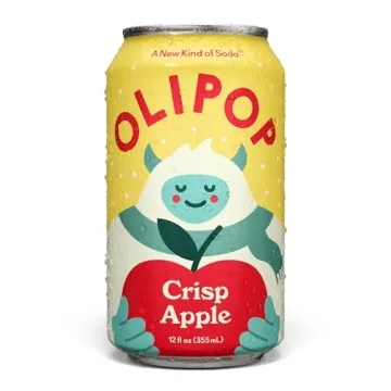 OLIPOP Prebiotic Soda, Crisp Apple for Digestive Health