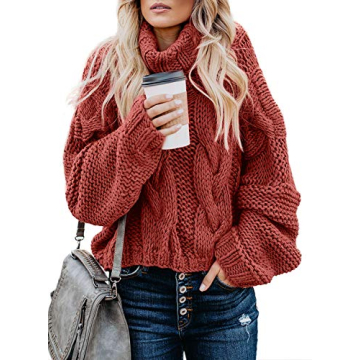 Stylish FARYSAYS Casual Turtleneck Sweater for Women