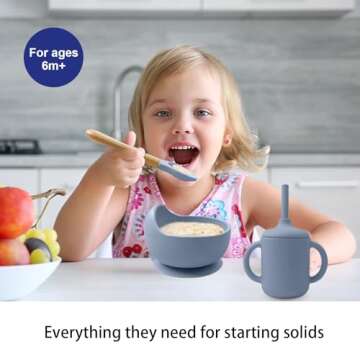 LITTLE RAWR Silicone Baby Feeding Set for Easy Baby Led Weaning - 14 Pcs