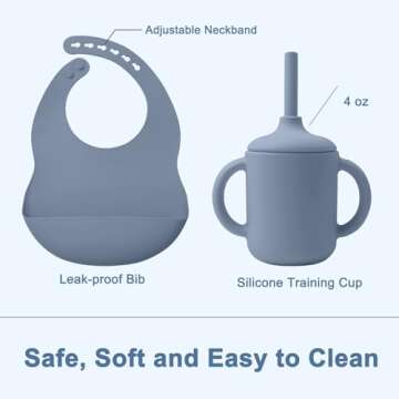 LITTLE RAWR 14-Piece Silicone Baby Feeding Set for 6+ Months