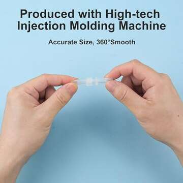 30pcs Luer Lock Adapter, Clear Female Luer Lock 1/4 Luer Lock Connector Kit Luer Connector