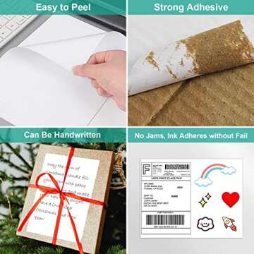 MFLABEL Self Adhesive Shipping Labels | 200 Count
