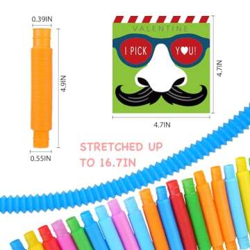 Labrostar Valentines Day Gifts for Kids 24 Sets Nose Picking Valentines Cards with Pop Tubes Valentines Exchange Cards Classroom Favors for Boys Girls School Class Preschool
