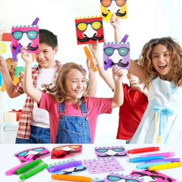 Labrostar Valentines Day Gifts for Kids 24 Sets Nose Picking Valentines Cards with Pop Tubes Valentines Exchange Cards Classroom Favors for Boys Girls School Class Preschool