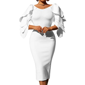 Elegant Ruffle Off The Shoulder Cocktail Dress