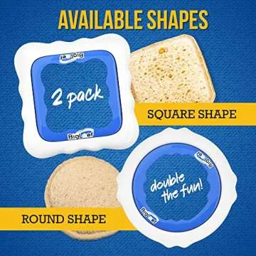 Uncrustable Sandwich Cutter, Uncrustable Maker, Crustless PB&J Sandwich Bread Cutter and Sealer, Safe For Kids, Kids Lunch Accessories, Easy To Use, Dishwasher Safe, Round & Square