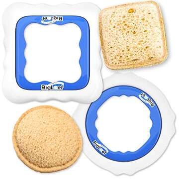 Uncrustable Sandwich Cutter, Uncrustable Maker, Crustless PB&J Sandwich Bread Cutter and Sealer, Safe For Kids, Kids Lunch Accessories, Easy To Use, Dishwasher Safe, Round & Square