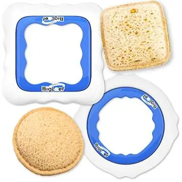 Uncrustable Sandwich Cutter, Uncrustable Maker, Crustless PB&J Sandwich Bread Cutter and Sealer, Safe For Kids, Kids Lunch Accessories, Easy To Use, Dishwasher Safe, Round & Square