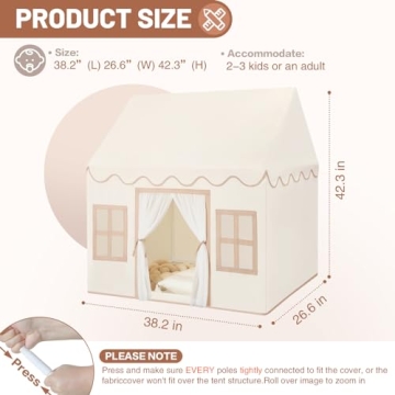 Magical Senodeer Kids Play Tent with Lights & Mat