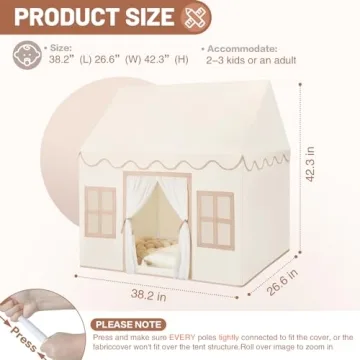 Magical Senodeer Kids Play Tent with Lights & Mat