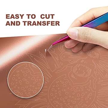 Matte Metallic Rose Gold Adhesive Vinyl Roll Craft Vinyl 12" x6ft for Signs Letters Compatible with All Cutting Machines