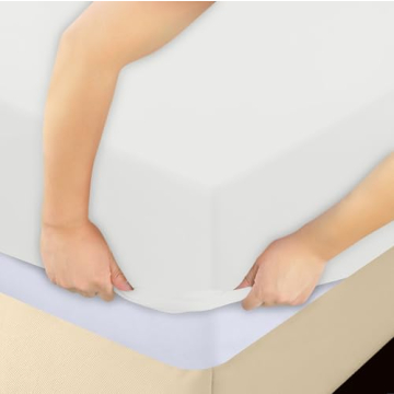 Utopia Fitted Sheet - Soft White Microfiber, Deep Pocket & Easy Care