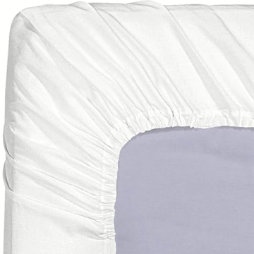 Utopia Fitted Sheet - Soft White Microfiber, Deep Pocket & Easy Care