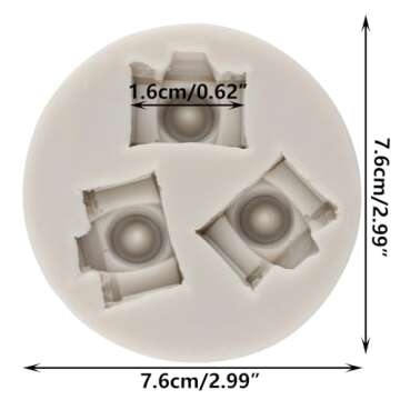 Buy YANQINMS 3D Camera Silicone Mold for Cakes