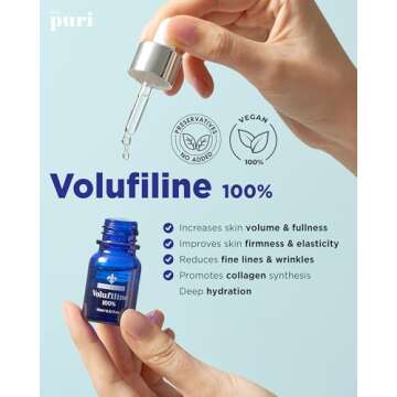 100% Volufiline Serum Skincare – Advanced Firming & Lifting Facial Ampoule from France Sederma, In...
