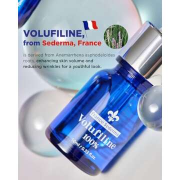 100% Volufiline Serum Skincare – Advanced Firming & Lifting Facial Ampoule from France Sederma, Intense Hydration & Skin Rejuvenation for Youthful, Perfect for Layering & DIY, 0.33 fl.oz (10ml)