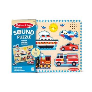 Melissa & Doug Vehicles Sound Puzzle for Toddlers 2+