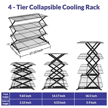 Stylish Collapsible 4-Tier Cooling Rack by Geesta