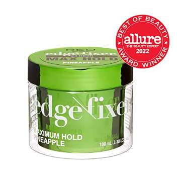 Red by Kiss Edge Fixer Hair Shine Gel - 24 Hour Max Hold, Non-Flaking, Biotin B7 Infused