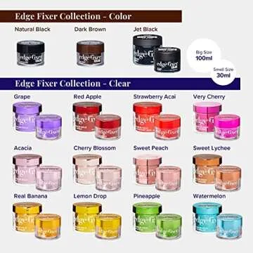 Edge Fixer Hair Shine Gel with 24 Hour Hold for Edges