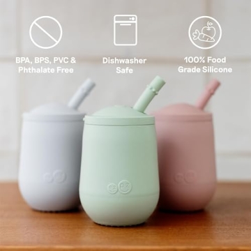 ezpz Mini Cup + Straw - Safe 100% Silicone Training Cup