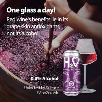 H2o 0.0% Alcohol California White Non Alcoholic Wine