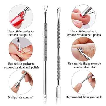 2 Pack Gel Nail Polish Remover,Nail Polish Remover Magic,Nail File Set,Cuticle Pusher and Cutter,Nail Polish Remover,Removes Soak-Off Gel Nail Polish In 3-5 Minutes,Don't Hurt Your Nail