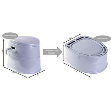 PLAYBERG Folding Portable Travel Toilet for Outdoors