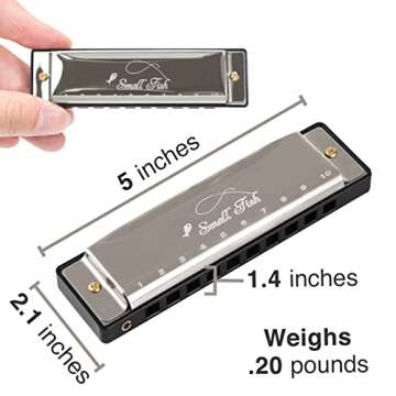 Harmonica for Kids and Adults, Beginners Blues Harmonica Mouth Organ in the Key of C, 10 Holes 20 No...