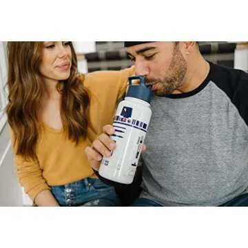 Simple Modern Star Wars Darth Vader Water Bottle with Straw Lid Vacuum Insulated Stainless Steel Metal Thermos | Gifts for Women Men Reusable Leak Proof Flask | Summit Collection | 32oz Vader Nation