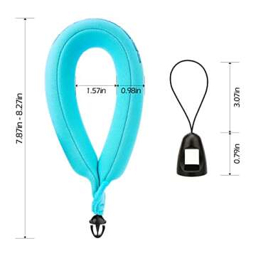 Luxebell Waterproof Camera Float, Floating Wrist Strap for GoPro Hero 11 10 9 8 7 6 5 4 AKASO Nikon Canon Camera Key Phones Case Underwater Keychain Lanyard Accessories
