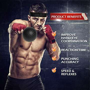 OLIKER Boxing Ball Family Pack Plus with Adjustable Headband,4 Boxing Ball Suitable Reaction,Agility...