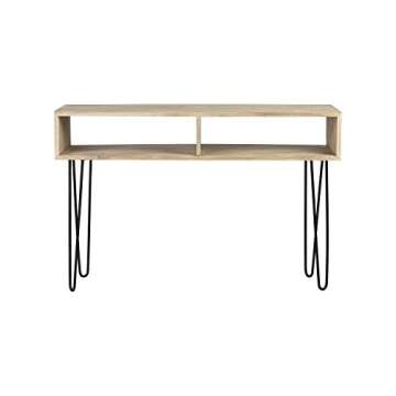 EAST at MAIN Oxford Mindi Wood Rectangular Console Table, 16" L x 48" W x 31" H, Brown