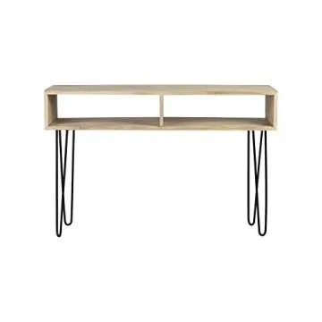 EAST at MAIN Oxford Mindi Wood Rectangular Console Table, 16" L x 48" W x 31" H, Brown