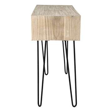 EAST at MAIN Oxford Mindi Wood Rectangular Console Table, 16" L x 48" W x 31" H, Brown