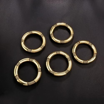 5pcs Gold Chunky Bangles Bracelets for Stylish Women