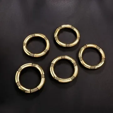 5pcs Gold Chunky Bangles Bracelets for Stylish Women