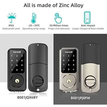 hornbill Smart Front Door Lock with Keypad, Smart Locks Deadbolt Digital Electric Door Lock Works with Smartphone, Code Auto Door Lock for Office Airbnb(Not Included G2 Gateway)